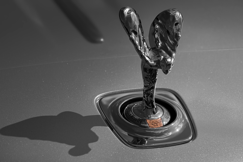 The Silver Ghost Collection, which was only made up of 35 cars is full of pure silver accents. The piece of hammered copper right there goes back to the original car’s engine bay.